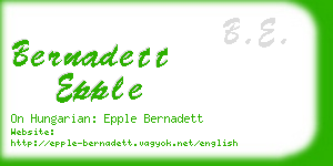 bernadett epple business card